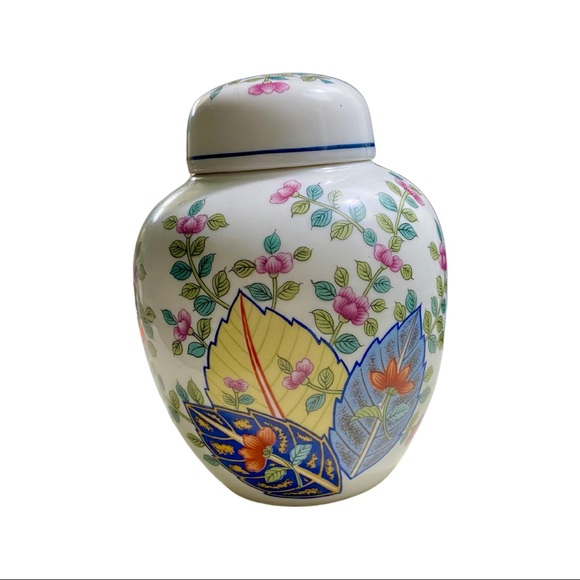 Seymour Mann Tobacco Leaf Porcelain Ginger Jar - Picture 12 of 12